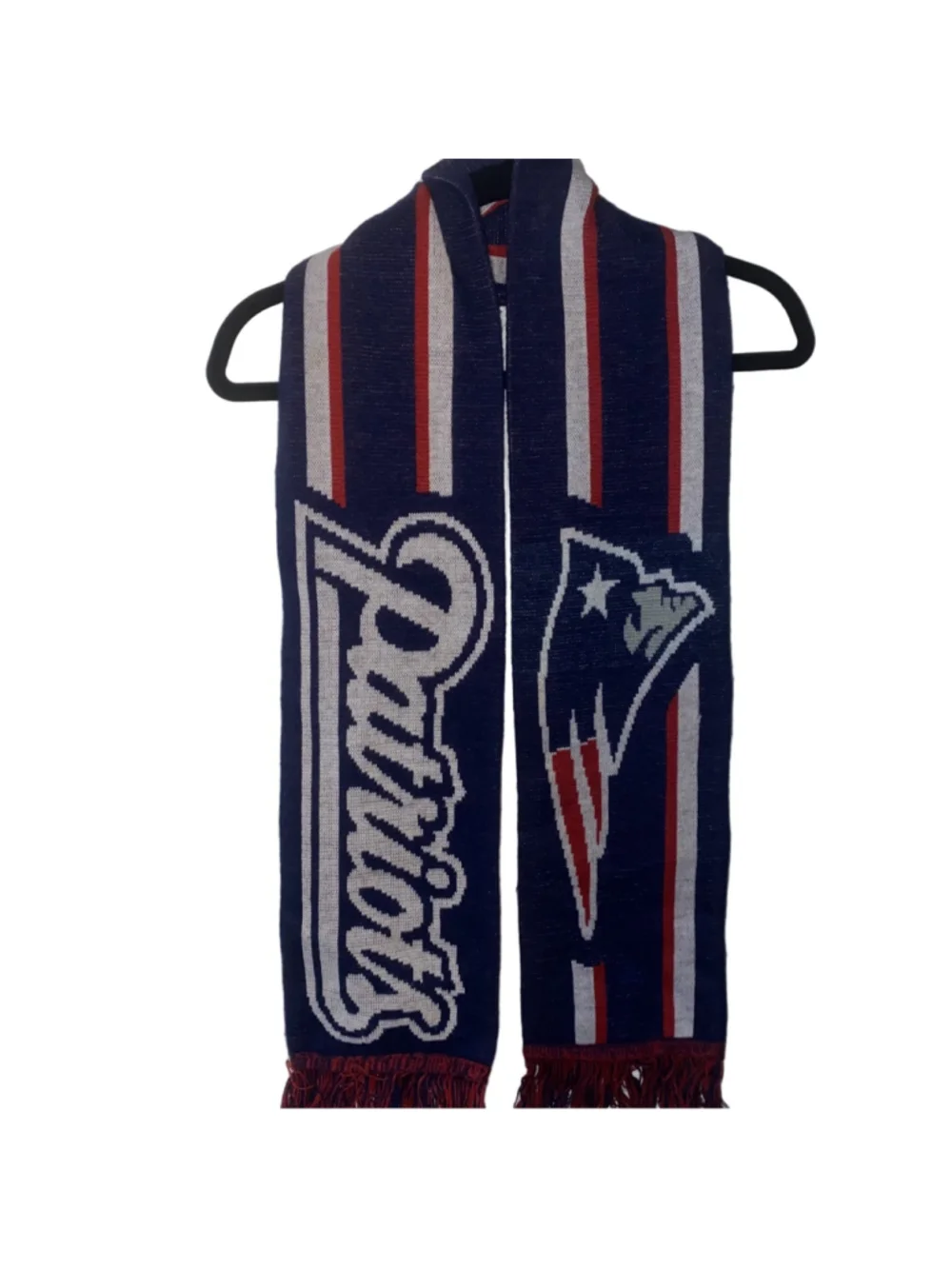 Men's NFL New England Patriots Knit Scarf Navy Red